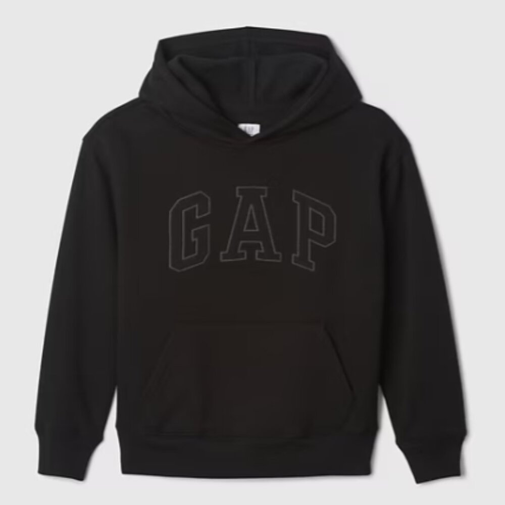 Gap Kids Black Monotone Logo Hoodie Sweatshirt. Size XL (12)